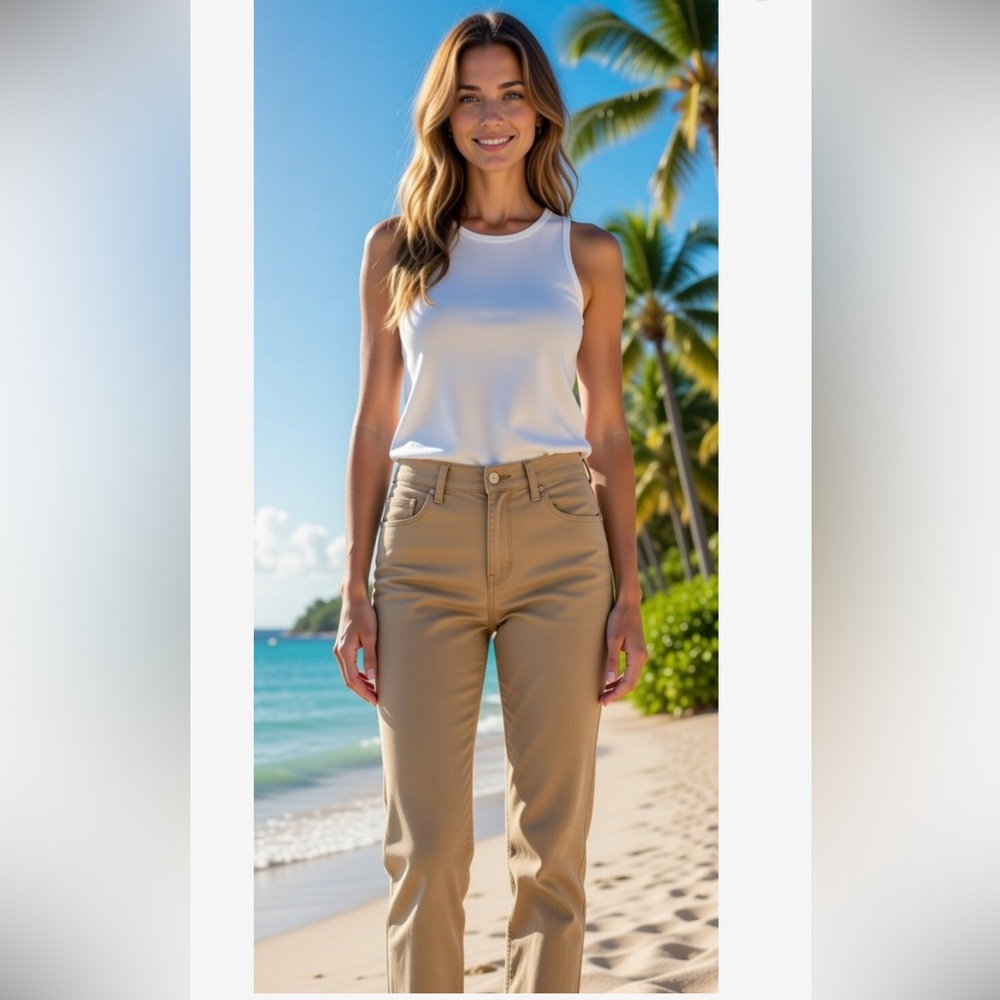 BURBERRY BRIT Khaki Brown Pants sz 29R Nwtgs